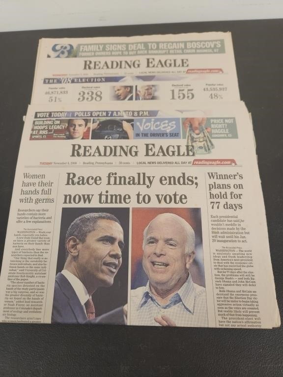 (2) Obama Becomes President Newspapers- Reading
