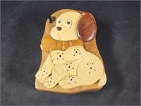 DALMATIAN PUPPY DOG WOODEN PUZZLE BOX