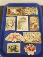(9) Antique Cards and Advertising
