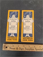 (2) Michelin Book Marks- Michelin Guides To The