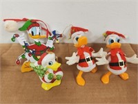Vintage Donald Duck Plastic and Glass Ornaments,