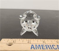 Swarovski Crystal Pig- 3' long x 2.5" Tall