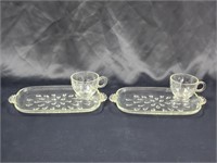 (2) VINTAGE HAZEL ATLAS "TEARDROP" CLEAR GLASS ...