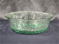 VINTAGE LIBBEY ORCHARD GREEN GLASS FRUIT ...