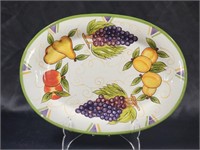 WORLD BAZAARS FRUIT OVAL SERVING PLATTER