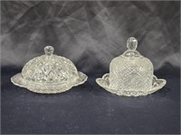 VINTAGE FOSTORIA GLASS DOME COVER BUTTER/ CHEESE..