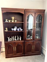 Pr of Wood Cabinets / Shelves