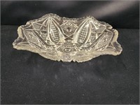 VINTAGE CUT GLASS SERVING BOWL