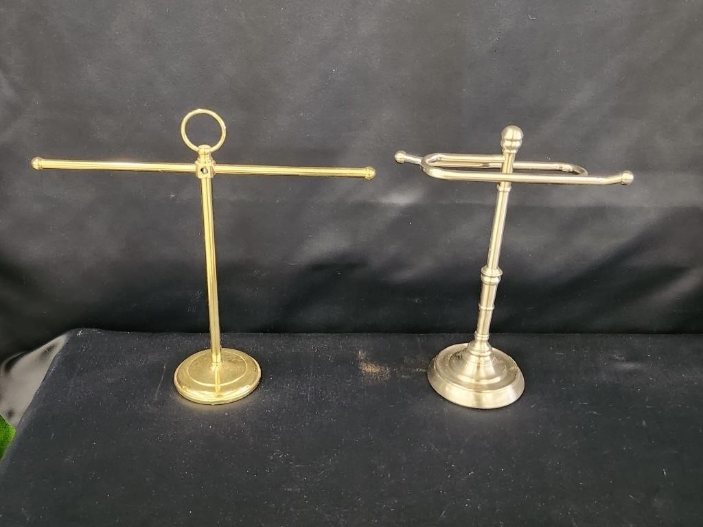 (2) METAL JEWELRY DISPLAY STANDS