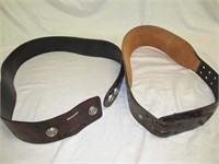 2pc Wide Leather Lift Belts? Gun Belts?