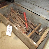 OLD TOOLBOX OF ASST OLD TOOLS