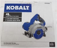 Kobalt 4" Tile Saw Corded Electric 12 Amp $56