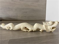 9in Carved Bone Dragon Artist Carved