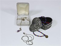 Jewelry & Beads: Amethyst, Chains, Beads