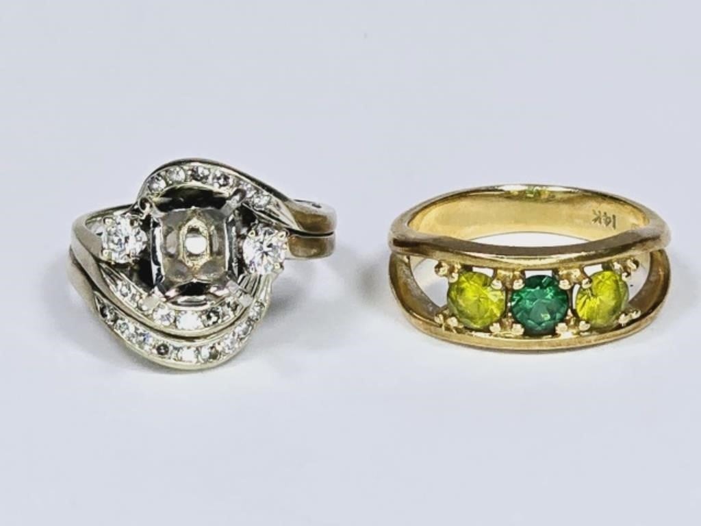 11g 14Kt Gold Rings: Diamonds & Other