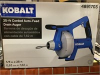 KOBALT TOOLS 4891703 Cordless Drain Auger Kit $100