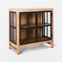 Bountiful Wood and Glass 2 Door Cabinet $300