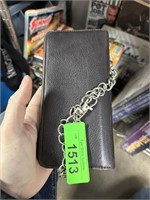 NICE LEATHER WALLET W CHAIN