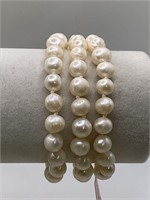 STERLING SILVER & PEARL BRACELET