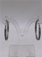 NEW STAINLESS STEEL INSIDE OUT PIERCED EARRINGS