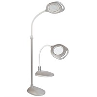 16" 2-in-1 LED Floor Lamp Silver $110