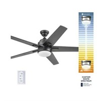 52" Matte Black Color-changing Ceiling Fan $160