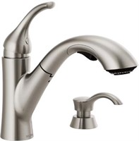 Stainless 1 Handle Pull-Out Kitchen Faucet $202