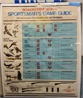 WINCHESTER "SPORTSMAN GAME GUIDE" POSTER