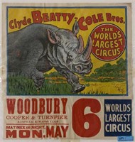 CLYDE BETTY & COLE BROS. CIRCUS POSTER