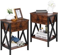 NEW- SET OF 2 END TABLE