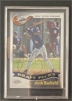 2002 TOPPS CHROME SIGNED JOSHUA BARFIELD PADRES CA