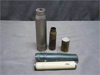Lot of Large Spent Artillery Rounds Level Scope