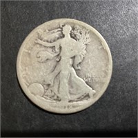 1918-D STANDING LIBERTY SILVER HALF DOLLAR