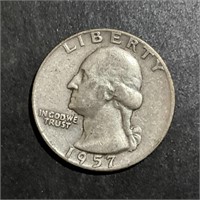 1957-D WASHINGTON SILVER QUARTER