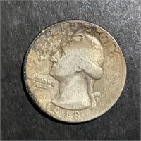 1948-D WASHINGTON SILVER QUARTER