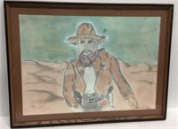 FRAMED CHALK COWBOY JEREMY LEWIS