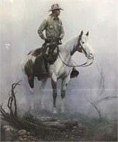 FRAMED COWBOY PRINT CHUCK DEHAAN