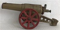 PAINTED METAL RED TOY CANNON