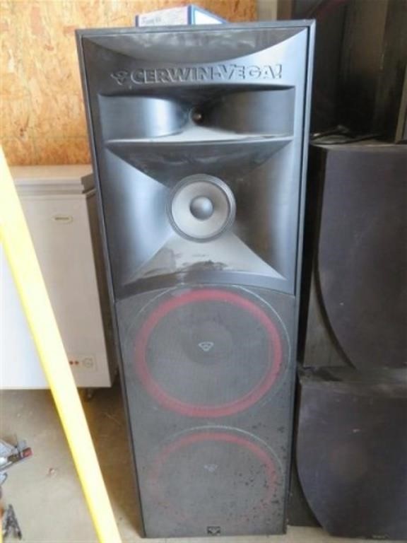 8 Big Cerwin-Vega Speakers