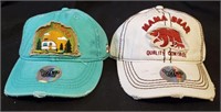 2 Wild Wear Baseball hats (Camp Teal & Bear White)