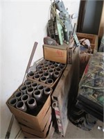 16 Boxes of Various Pipe Fittings * Bench Vice