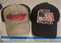 2 Baseball Hats "America and Proud"