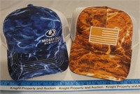 2 Baseball Hats "Marble Blue and Orange"