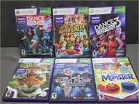 Lot of 6 Xbox 360 Knicket Video Games