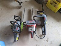 2 Gas Chain Saws * Elec. Chain Saw