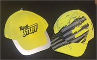 2 Baseball Hats "Truck Stuff and Yellow Flag"