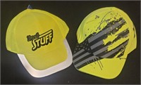 2 Baseball Hats "Truck Stuff and Yellow Flag"