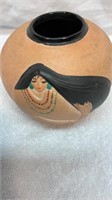 B. Erdman rock salt painted ceramic globe