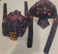 2 Premium Head Wrap "Purple Skull"