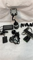 Multi charging ports, phone holders, Garmin